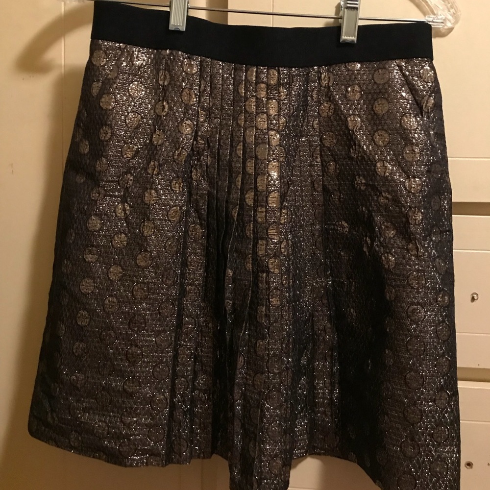 J. Crew New Year pleated glitter skirt